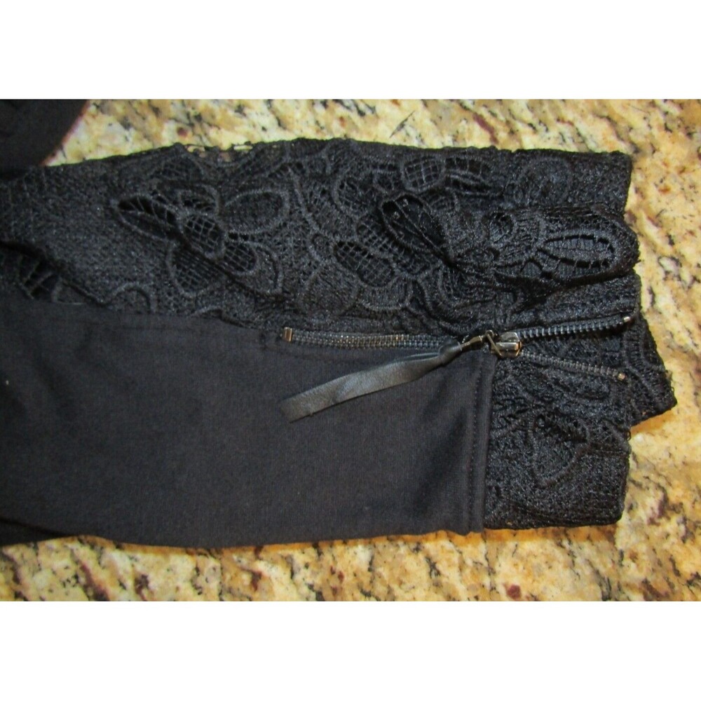 Andrea Bogosian Track Pants NWT Black Lace Suzanne Trousers Retail $477 Size S - Picture 7 of 8